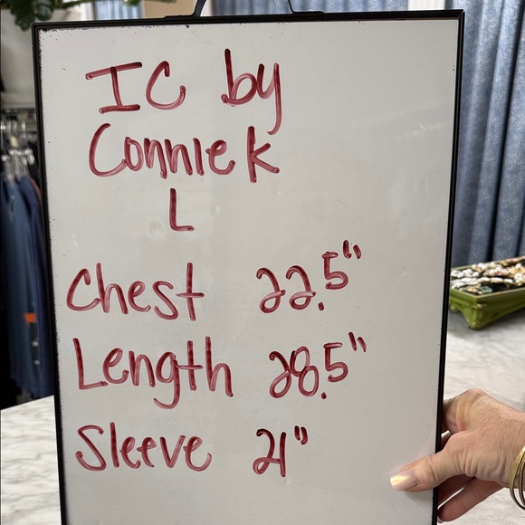 IC by Connie K Striped Floral Jacket in Silver Black and Bright Blue L - Picture 8 of 11